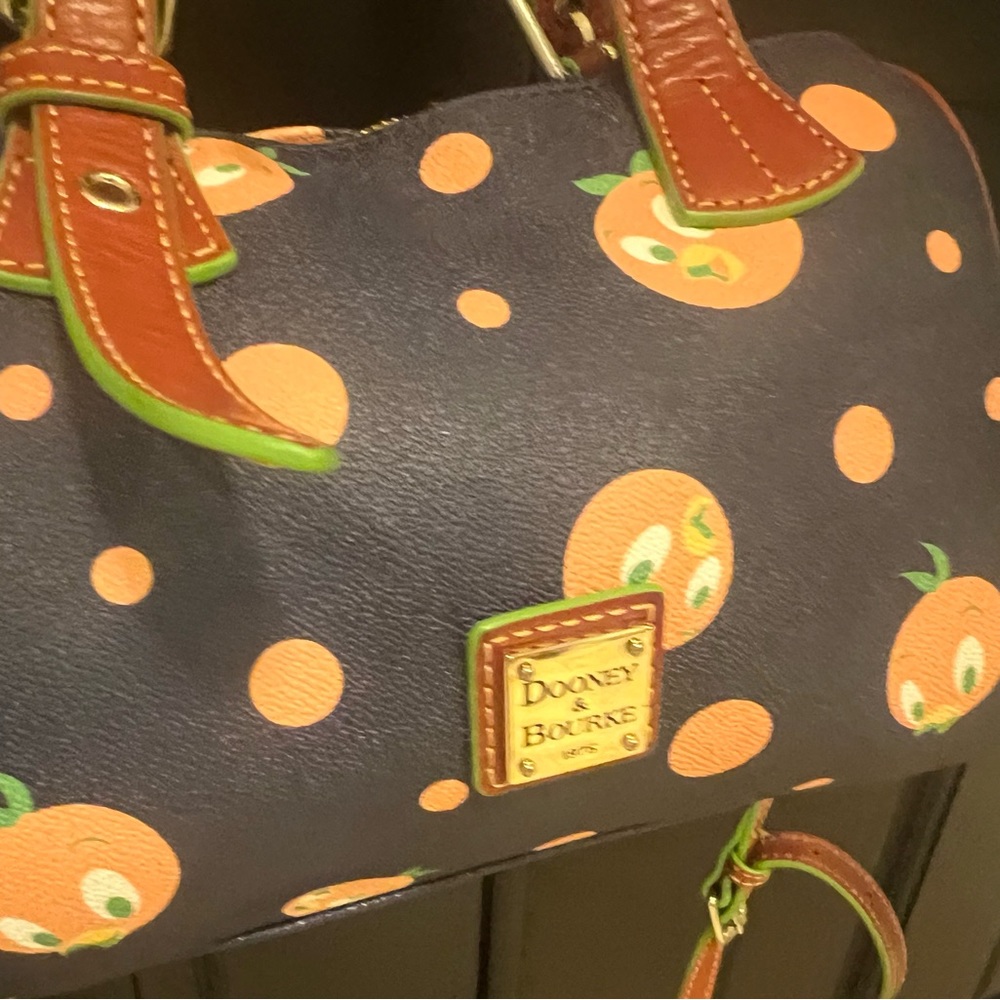 Disney Dooney & Bourke Orange Bird Leather Crossbody Satchel Handbag
